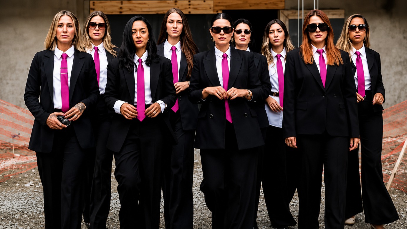 Nove mulheres, gravatas rosas e uma estratégia que chamou a atenção do mercado imobiliário